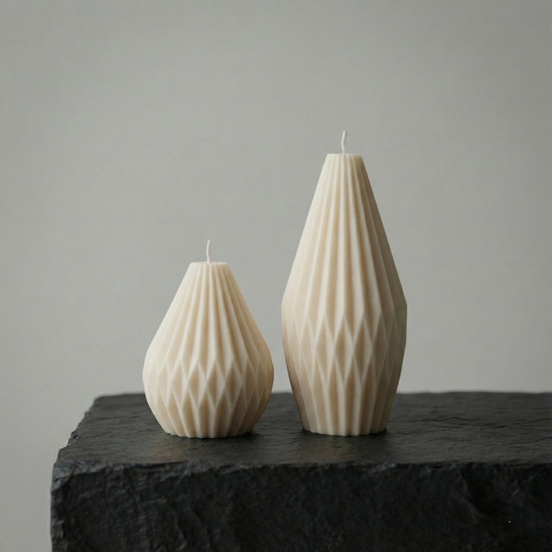 Geometric Pear Candle (Set)