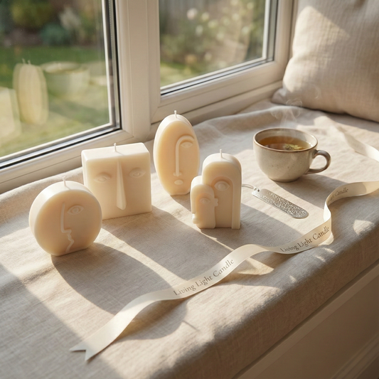 Abstract Face Figure Candle Set (4 Pieces)