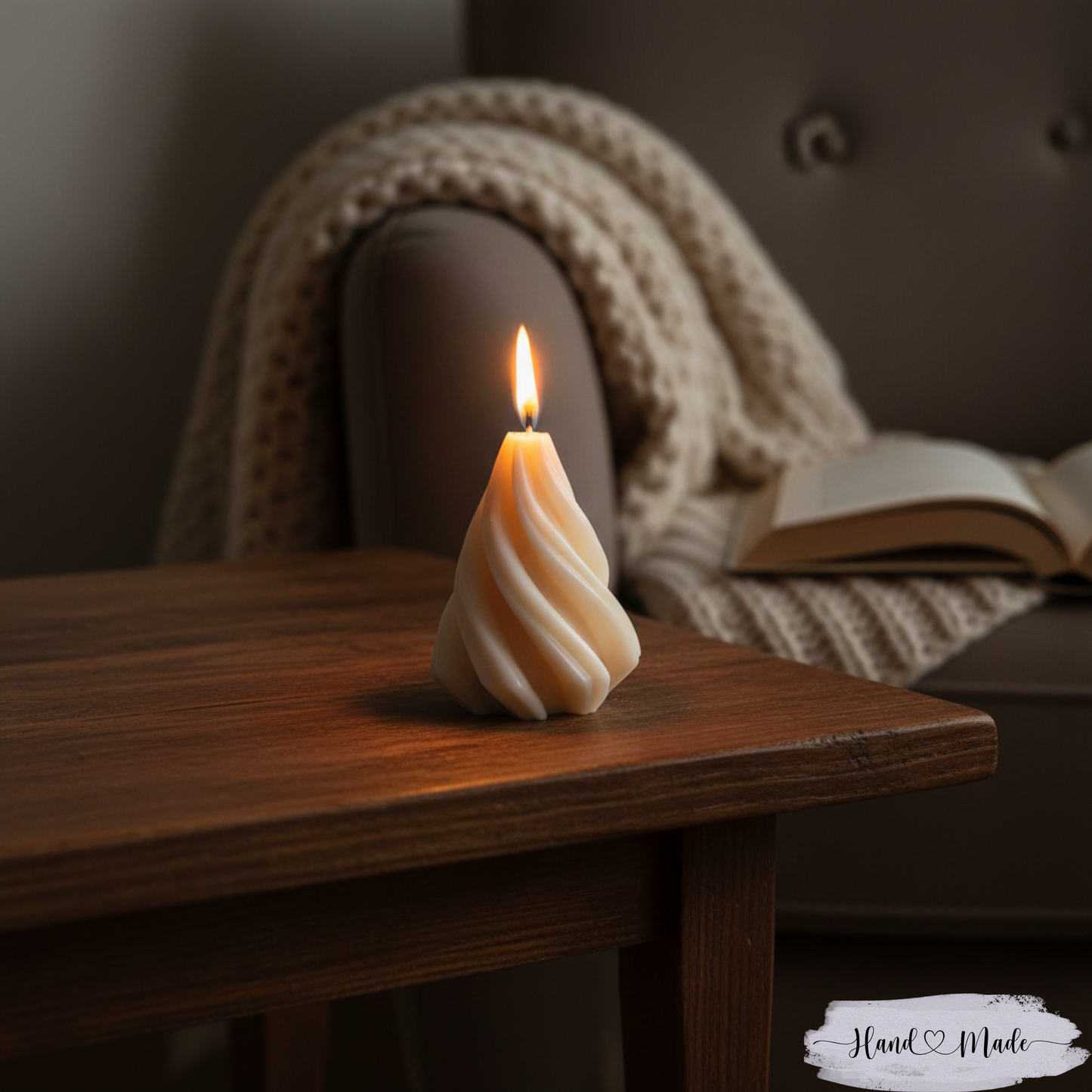 Aesthetic Swirl Candle | Handmade Decorative Artisan Candle | Home Decor