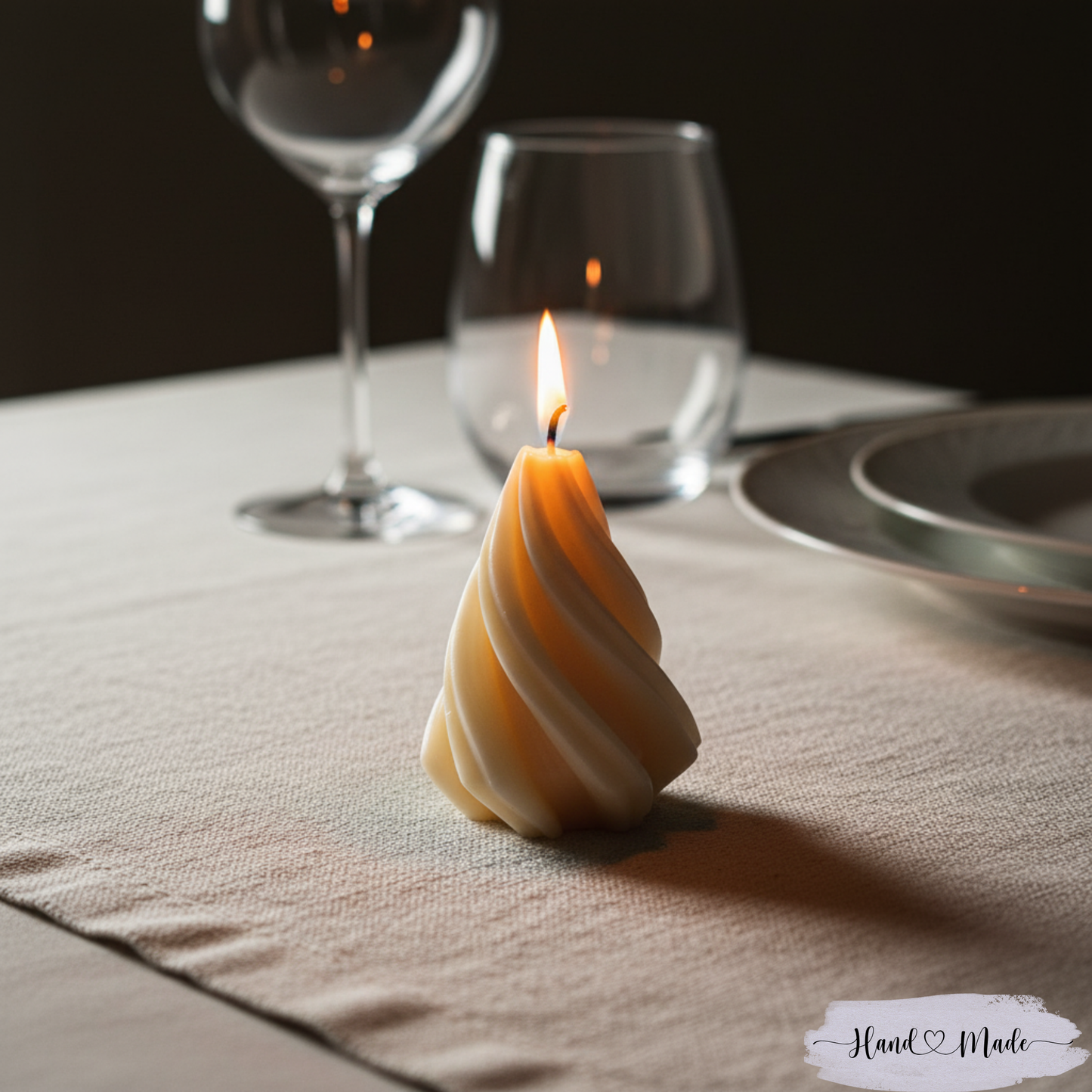 Aesthetic Swirl Candle | Handmade Decorative Artisan Candle | Home Decor