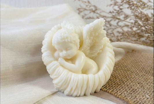 Winged Boy Angel Candle