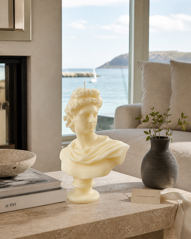 Apollo Bust Candle