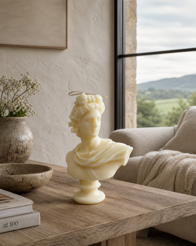 Apollo Bust Candle