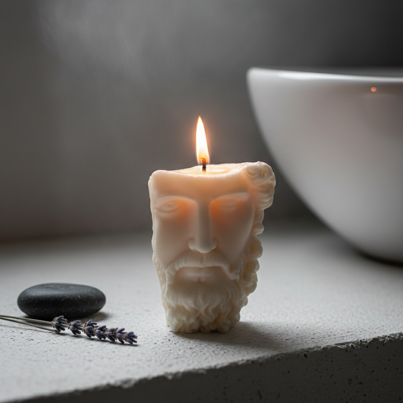 Ancient Greek/Roman Bust Candle (F369)
