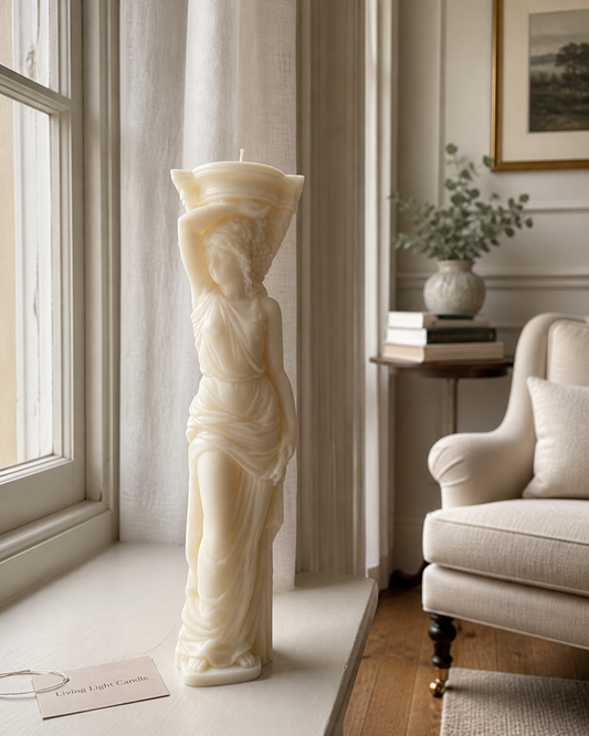 Caryatid Statue Candle - Small