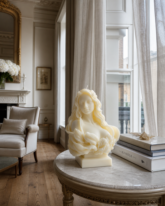 Beautiful Lady Goddess Bust Candle