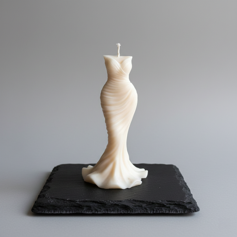 3D Elegant Mermaid Wedding Dress Candle