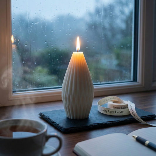 Geometric Pear Candle Big