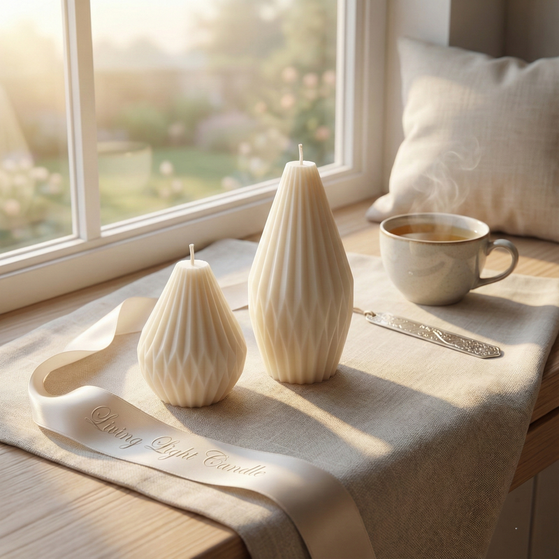 Geometric Pear Candle (Set)