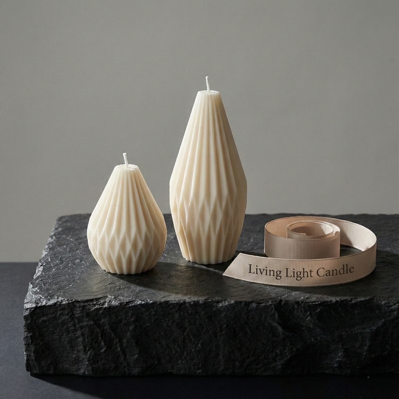 Geometric Pear Candle (Set)