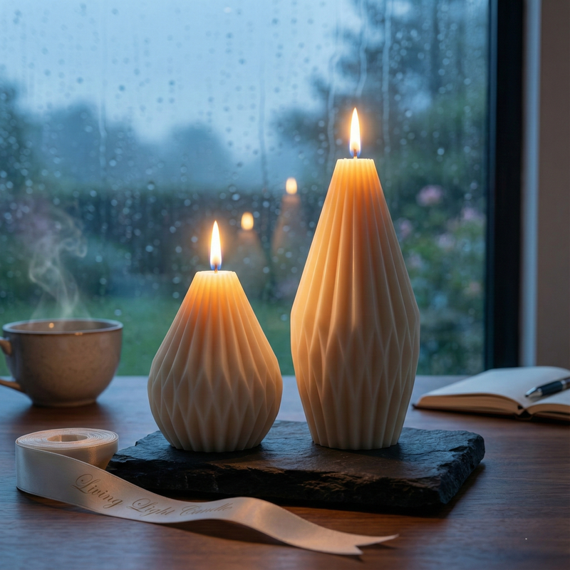 Geometric Pear Candle (Set)
