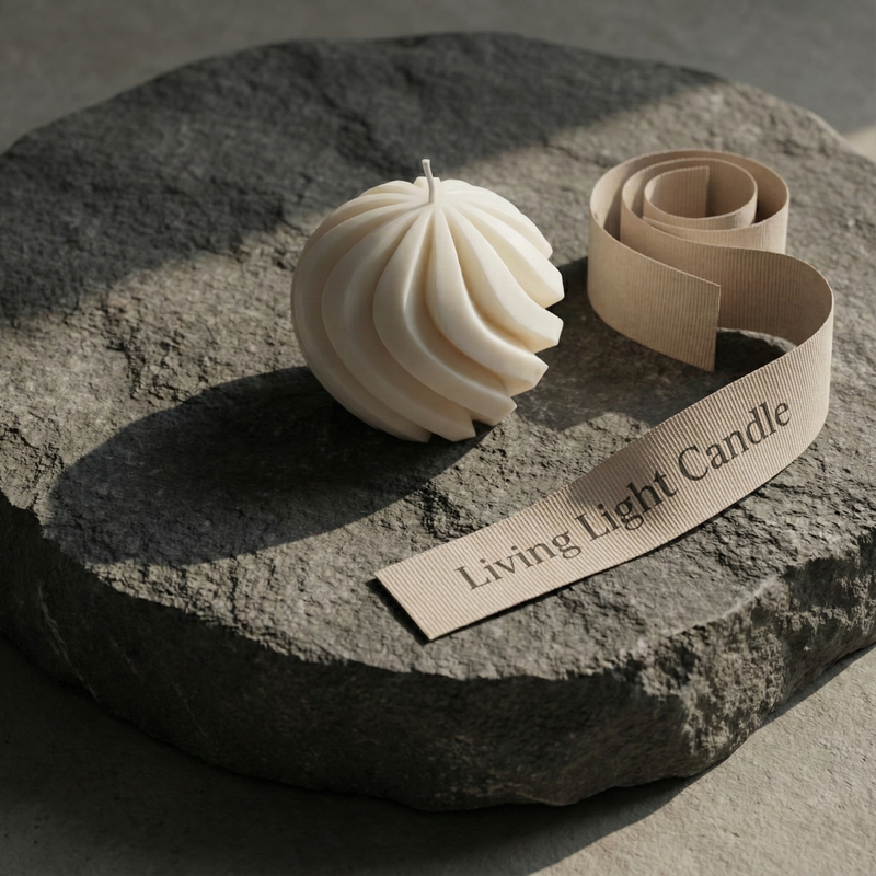 Marble Effect Swirl Candle – hand-poured soy wax candle, Living Light Candle Dublin