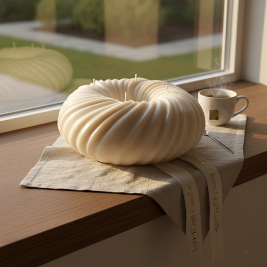 Knit Texture Spiral Ball Candle
