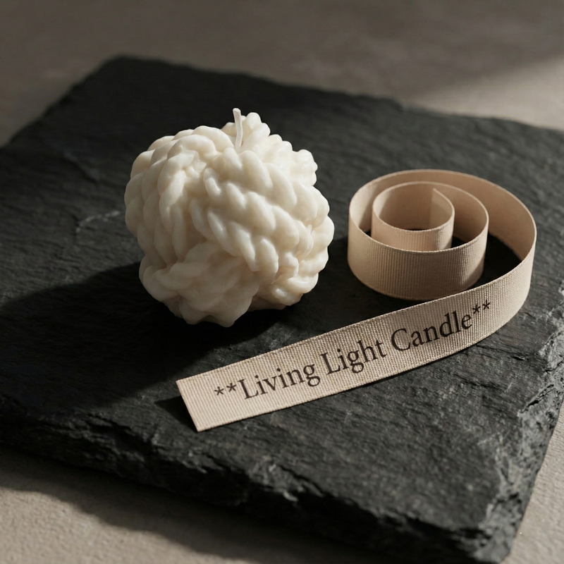 3D Knit Yarn Ball Candle