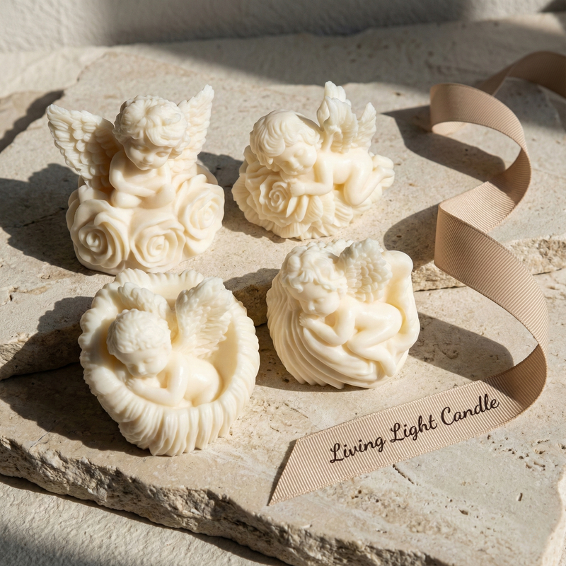 Angel & Rose Candle Set (4 Pieces)