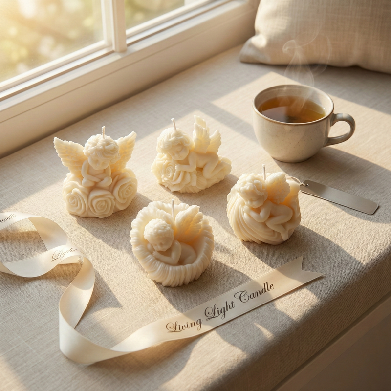 Angel & Rose Candle Set (4 Pieces)