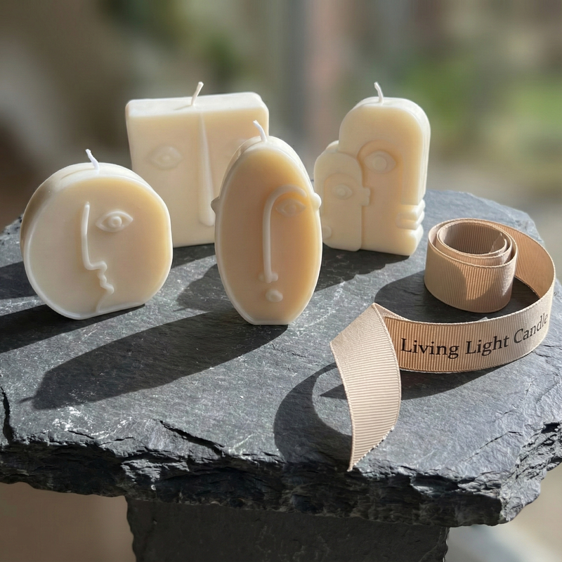 Abstract Face Figure Candle Set (4 Pieces)